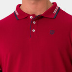 Antoninus Contrast Trim Polo Shirt // Bordeaux (S)