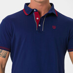 Kamari Contrast Trim Polo Shirt // Navy (S)