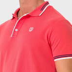 Antoninus Contrast Trim Polo Shirt // Pink (S)