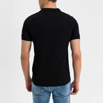Aitor Knit Polo Shirt // Black (S)