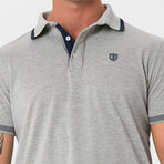 Kamari Contrast Trim Polo Shirt // Grey Melange (S)
