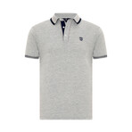 Kamari Contrast Trim Polo Shirt // Grey Melange (S)