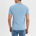 Aitor Knit Polo Shirt // Light Blue (S)
