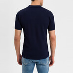 Aitor Knit Polo Shirt // Navy (3XL)