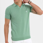 Aitor Knit Polo Shirt // Mint Green (S)