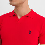 Aitor Knit Polo Shirt // Red (3XL)