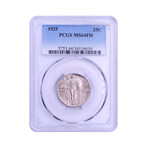 1925 Standing Liberty Quarter // PCGS Certified MS64 FH // Deluxe Collector's Pouch