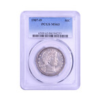 1907-D Barber Half Dollar // PCGS Certified MS64 // Deluxe Collector's Pouch