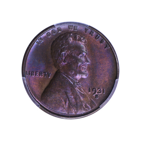 1931-S Lincoln Wheat Cent // PCGS Certified MS64BN // Deluxe Collector's Pouch