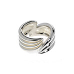 Women's Wedge Sterling Silver Band Ring // Ring Size: 5.25 // Store Display