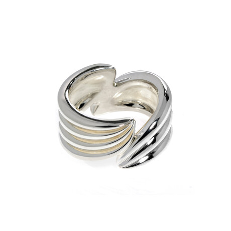 Women's Wedge Sterling Silver Band Ring // Ring Size: 6.75 // Store Display