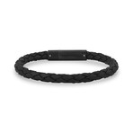Leather Bracelet // 6mm // Black (7.5")