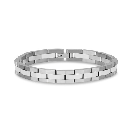 Steel Link Bracelet // 8mm // Silver (7.5")