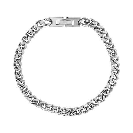 Steel Curb Link Bracelet // 6mm // Silver (7.5")