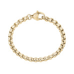 Steel Round Box Bracelet // 6mm // Gold (7.5")