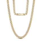 Steel Cuban Link Necklace // 6mm // Gold (16")