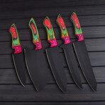 High Carbon Chef Knife // Set Of 5 (Purple)