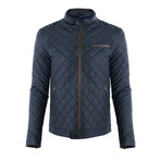 London Leather Jacket // Dark Blue + Whisky (M)