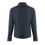 London Leather Jacket // Dark Blue + Whisky (M)