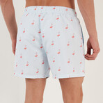 Flamingo Swim Shorts // Blue (S)