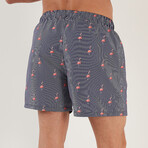 Flamingo Swim Shorts // Navy (S)