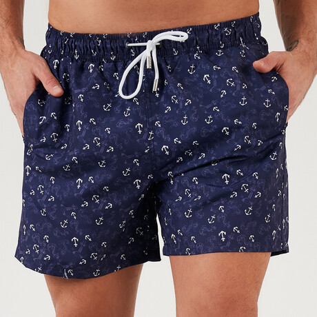 Anchor Swim Shorts // Navy (S)
