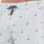 Flamingo Swim Shorts // Blue (S)