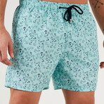 Anchor Swim Shorts // Turquoise (S)