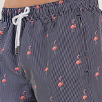 Flamingo Swim Shorts // Navy (S)