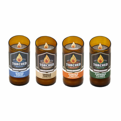 Craft Candle 4 Pack // Pinewood Pilsner, Winter Wheat, Vanilla Porter, Pumpkin Porter