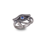 Eye of Ra Ring with Sapphire (8.5)