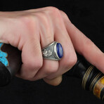 Lion Ring with Lapis Lazuli (7)