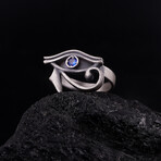 Eye of Ra Ring with Sapphire (8.5)