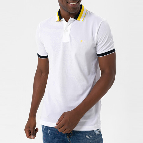 Glauco Short Sleeve Polo Shirt // White (S)