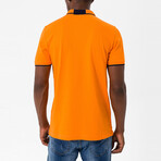 Marcelo Short Sleeve Polo Shirt // Orange + Navy (S)