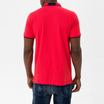 Marcelo Short Sleeve Polo Shirt // Red + Navy (S)