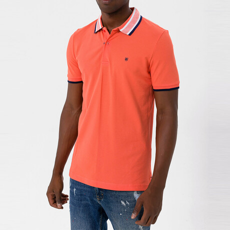 Ademar Short Sleeve Polo Shirt // Salmon (S)