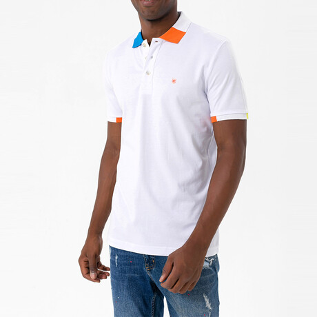 Duda Short Sleeve Polo Shirt // White (S)