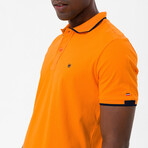 Marcelo Short Sleeve Polo Shirt // Orange + Navy (S)