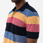 Rodolfo Short Sleeve Polo Shirt // Red + Yellow (S)