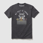 My Diet Is Trash T-Shirt // Charcoal Heather (L)