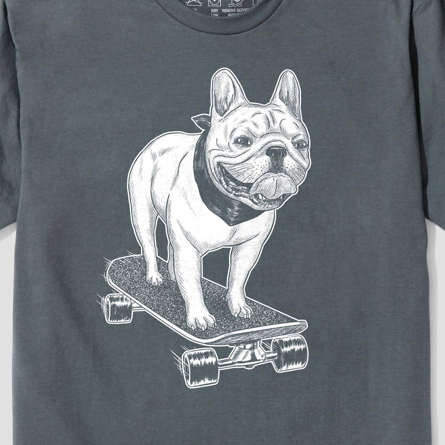 Frenchie Skateboarding T-Shirt (L) - Headline Graphic Tees - Touch of ...