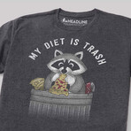 My Diet Is Trash T-Shirt // Charcoal Heather (XS)