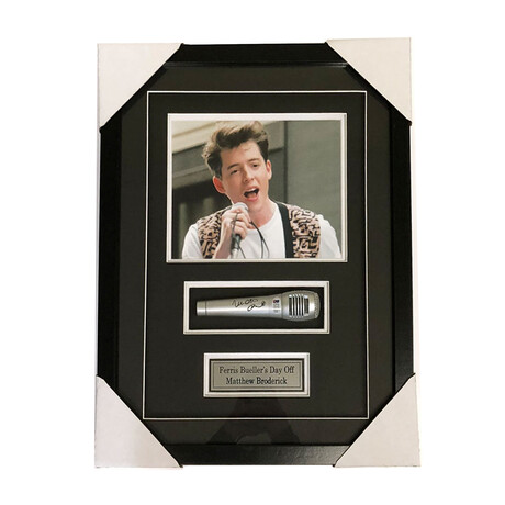 Matthew Broderick // Ferris Bueller // Framed + Autographed Microphone Display