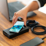 Flash Pro: USB-C 25000mAh Graphene Power Bank with Wireless Charger