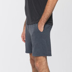 Tonal Stripe Short // V Black (L)