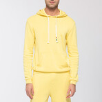 Essential Waves Pullover Hoodie  // Lemon (M)