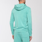 Essential Waves Pullover Hoodie // Pool (M)