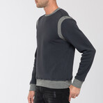 Rib Insert Pullover // V Black (2XL)