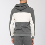 Colorblock Tier Pullover Hoodie // Heather (S)